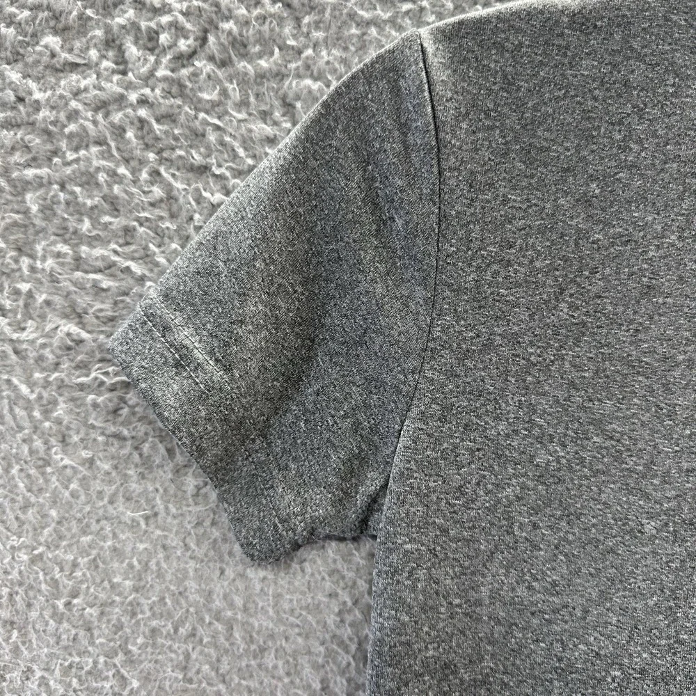 Nike Dri-Fit T-Shirt Boy Size 6 (M)  Gray Big Nike Check Logo Short Sleeve Shirt